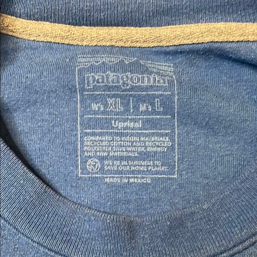 Patagonia Men's Vibrant Blue Crewneck Sweatshirt Mens Size Large - Picture 2 of 3